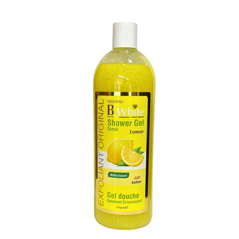 B WHITE ≡ Gel Douche Gommant Et Eclaircissant Au Citron