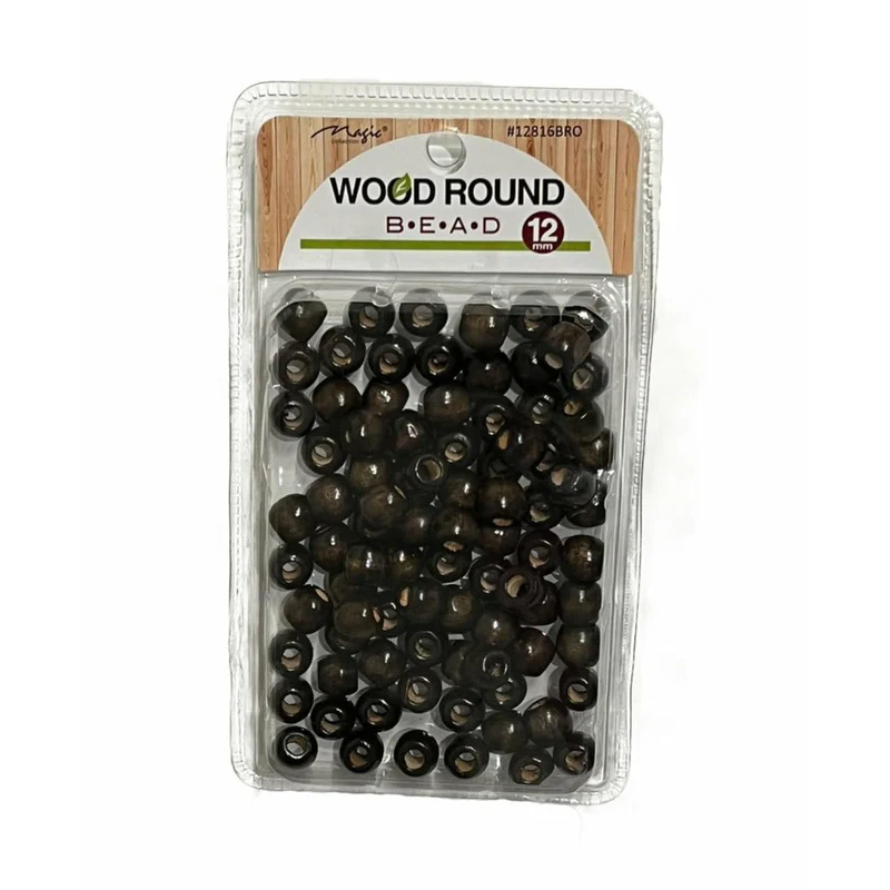ACCESSOIRES ≡Perles Bois Marron Foncé Large