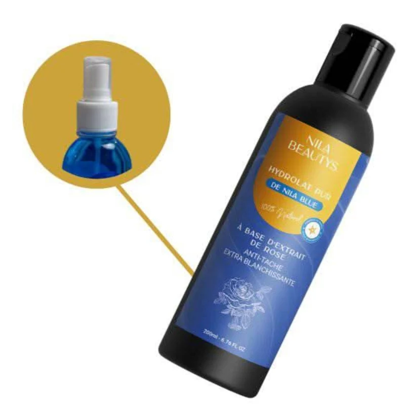Eau de Rose au Nila Bleu – Tonique Éclaircissant & Hydratant | Visage & Cou