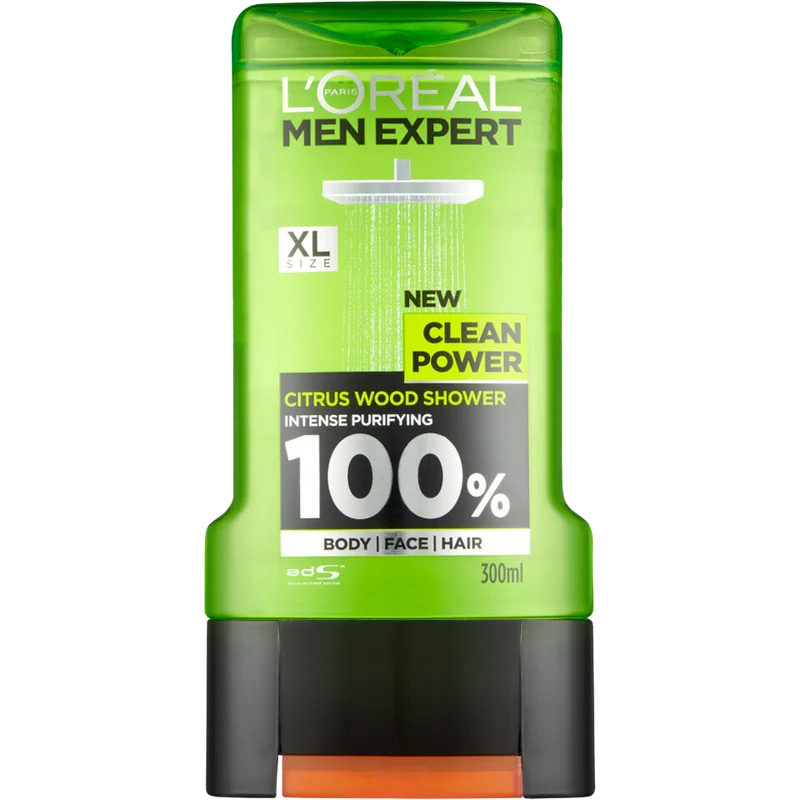 L'OREAL MEN EXPERT ≡ Gel Douche "Clean Power" Ultra-Purifiant