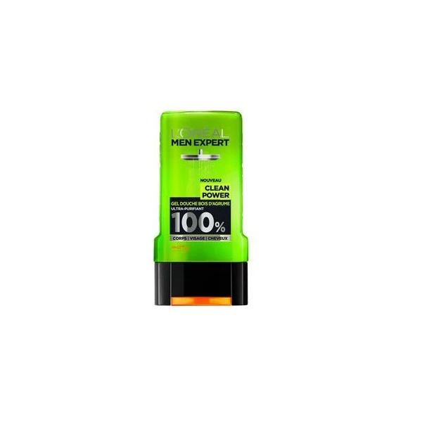 L'OREAL MEN EXPERT ≡ Gel Douche "Clean Power" Ultra-Purifiant