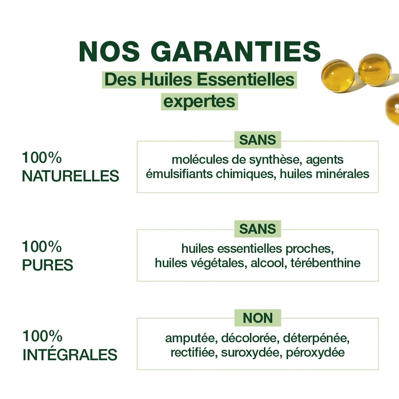 Perles d'Huile Essentielle de citronnier - Bio