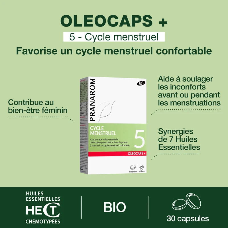 Oleocaps n°5 - Cycle menstruel - Bio