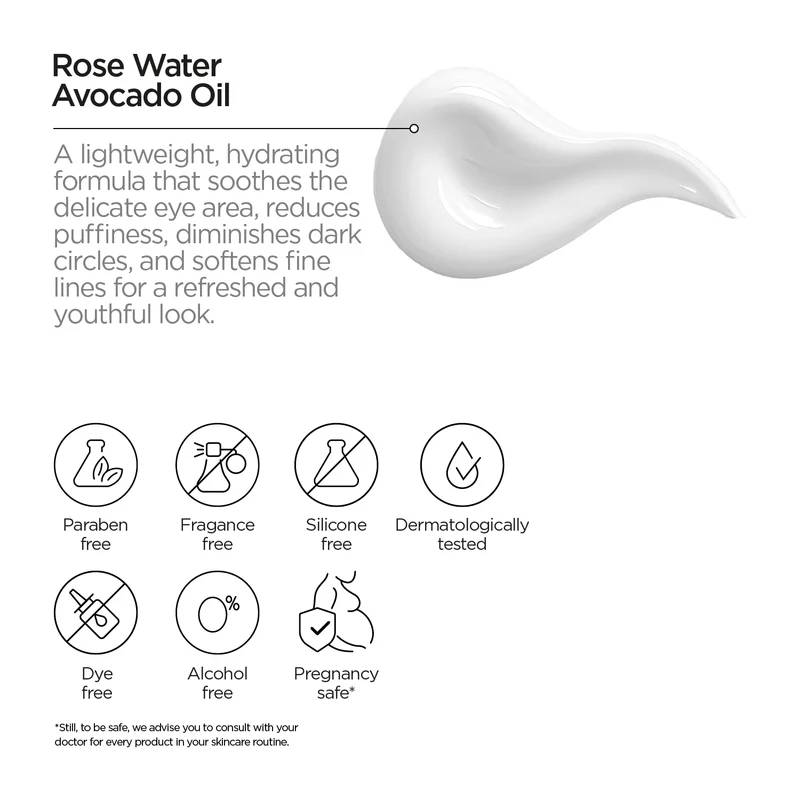 Rose Water Avocado Oil Eye Contour Fluid