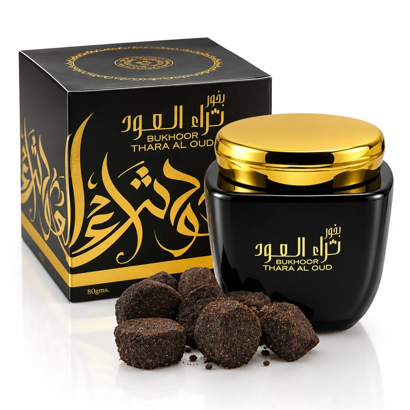 Bakhoor Thara Al Oud 80g – Encens Oriental Oud, Ambre & Santal