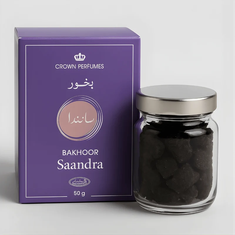 Encens Bakhoor Sandra 50g – Oud Boisé & Floral Élégant