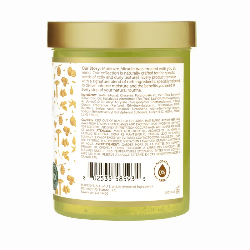 AFRICAN PRIDE MOISTURE MIRACLE ≡ Max Hold Styling Gel Olive & Tea Tree Oil