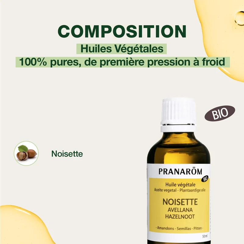 Huile Végétale de Noisette - Bio