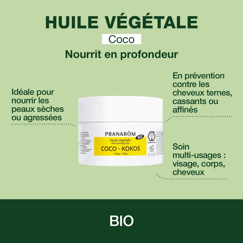 Huile Végétale de Coco - Bio