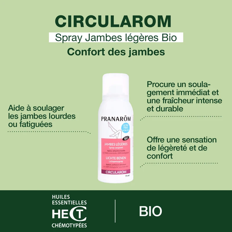 Spray corporel - Jambes légères - Bio