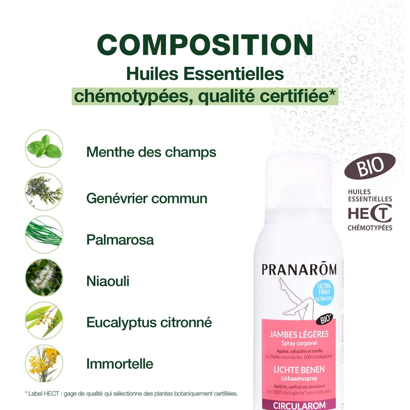 Spray corporel - Jambes légères - Bio