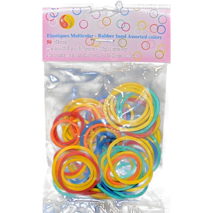 ACCESSOIRES ≡ Elastique Multicolore "50 pcs"
