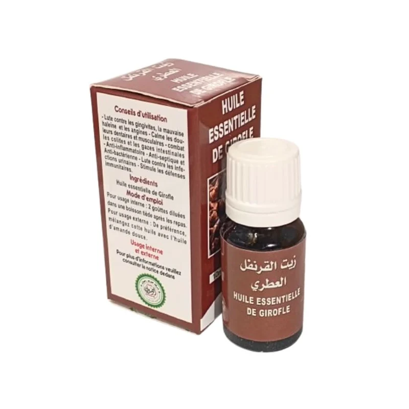 Huile Essentielle de Clou de Girofle Dent 10ml – Soulagement dentaire et stimulant