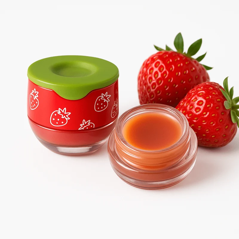 Baume à Lèvres Fraise 30g – Hydratation naturelle karité et argan Maroc