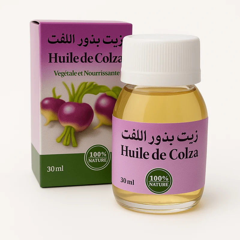Huile de Colza Bio 100% Pure – Santé, Peau & Cheveux 30ml