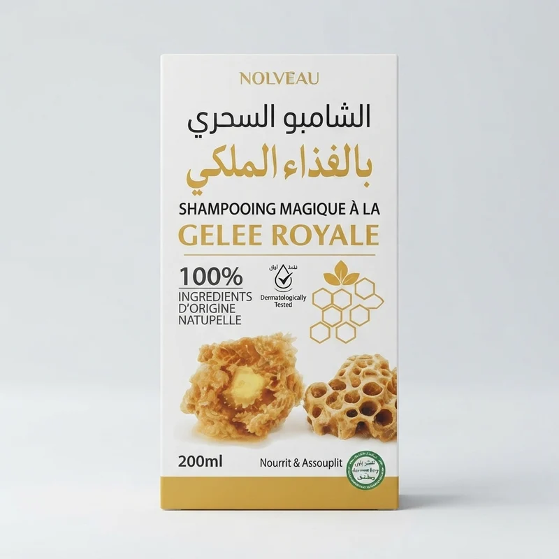 Shampooing Gelée Royale 200ml – Soin Capillaire Naturel Nourrissant