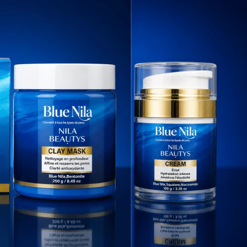 Pack au Poudre de Nila Bleu | Masque + Crème à la Poudre de Nila