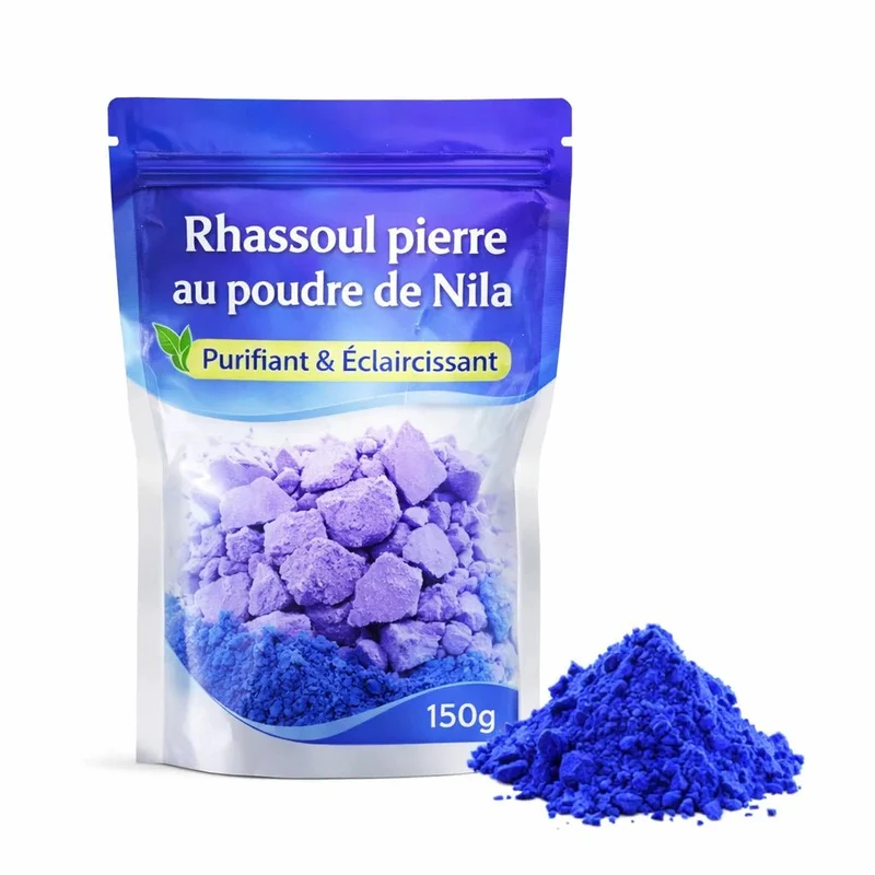 Rhassoul au Poudre de Nila 150g – Soin Naturel Purifiant