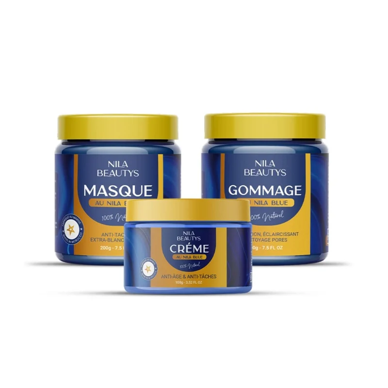 Pack Trio au Poudre de Nila – 3 Soins Éclat & Hydratation