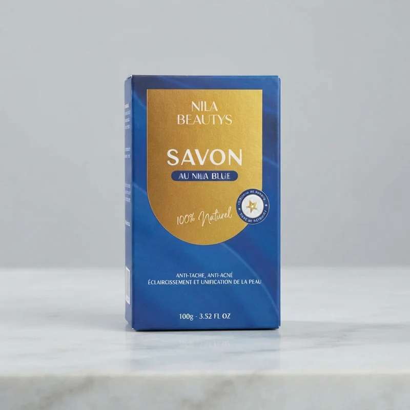 Savon au Poudre au Nila Bleu 100g – Nettoyage Doux & Éclat du Teint