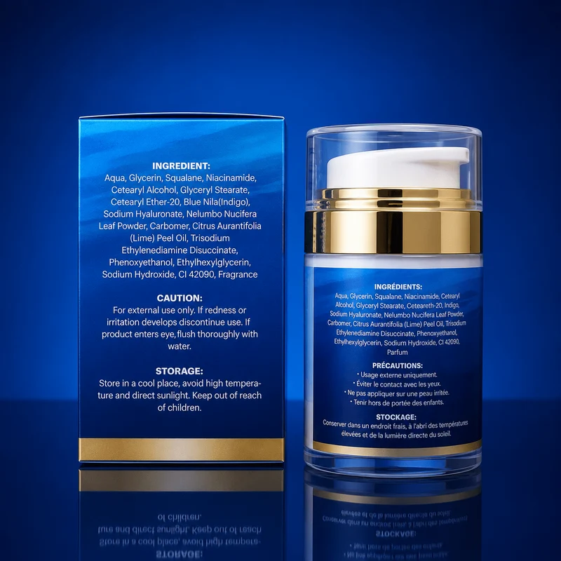 Crème au Nila Bleu 100g – Hydratation & Éclat