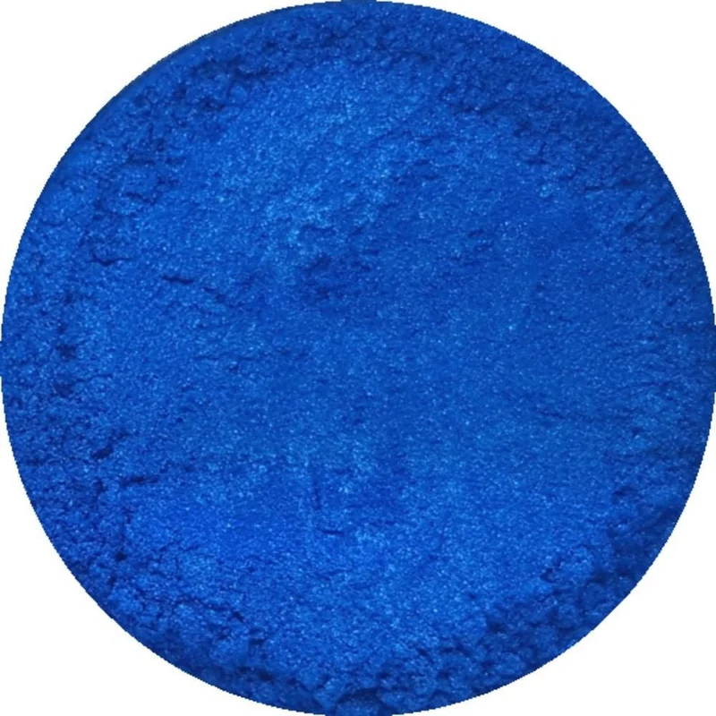 Poudre de mica cosmétique bleu électrique