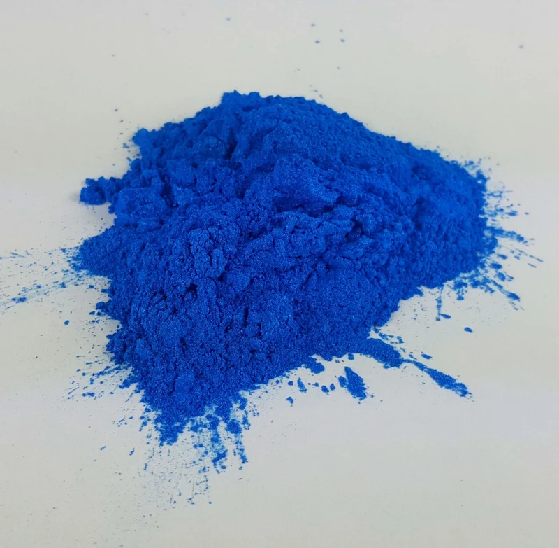 Poudre de mica cosmétique bleu électrique