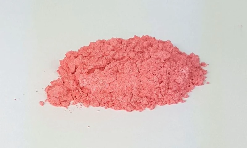 Poudre de mica cosmétique rose rougi