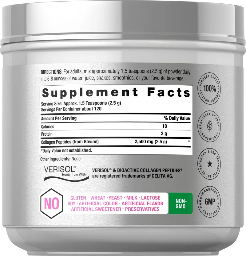 Skin Rejuvenator Verisol Collagen Peptide Powder, 10.58 oz (300g) Bottle