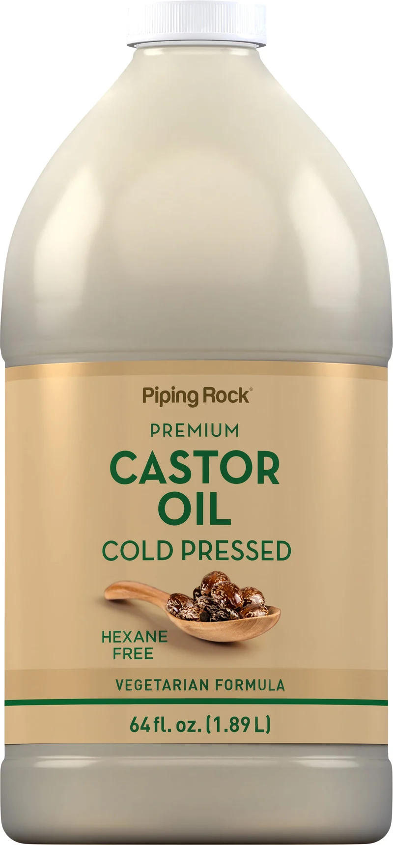 Castor Oil (Cold Pressed) Hexane Free, 64 fl oz (1.89 L) Bottle