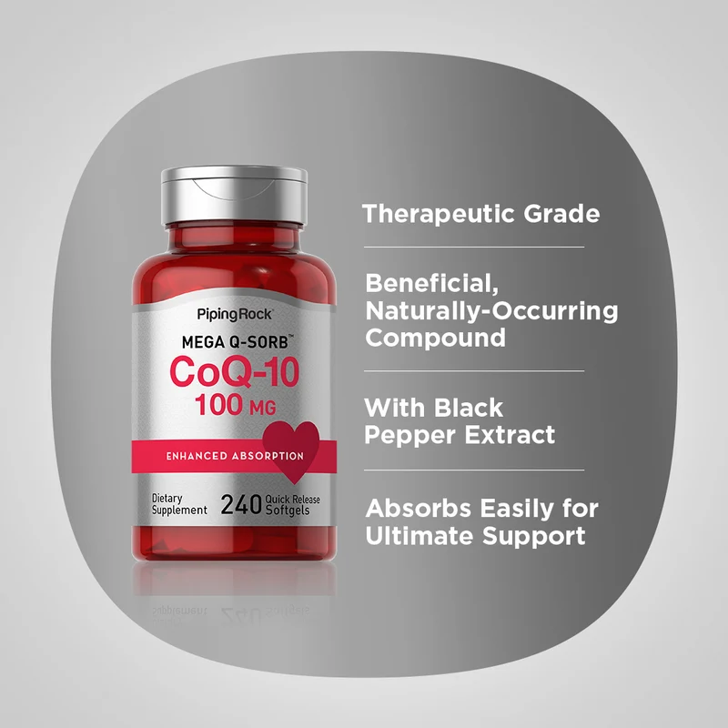 CoQ10, 100 mg, 240 Quick Release Softgels
