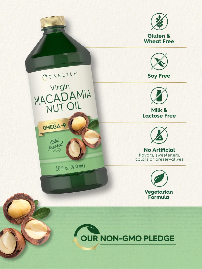 Macadamia Nut Oil (3 Pack), 16 fl oz (473 mL) Bottle