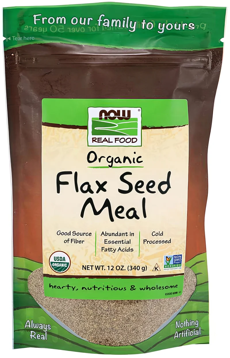 Flax Seed Meal (Organic), 12 oz (340 g) Bag