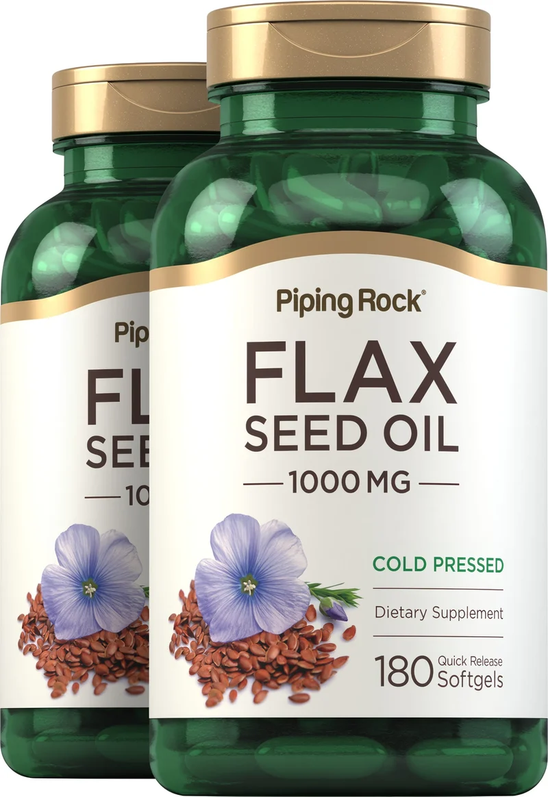 Flaxseed Oil, 1000 mg, 180 Quick Release Softgels, 2 Bottles