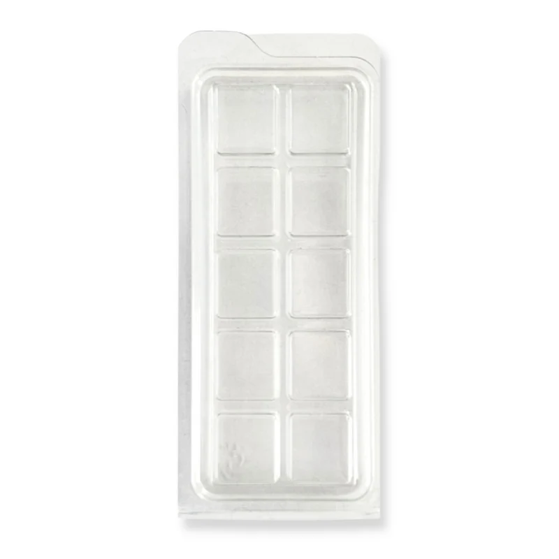 Clear 10 cell snap bar clam shells
