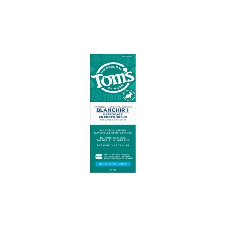 Dentifrice Naturel Blanchir+ Menthe Poivrée