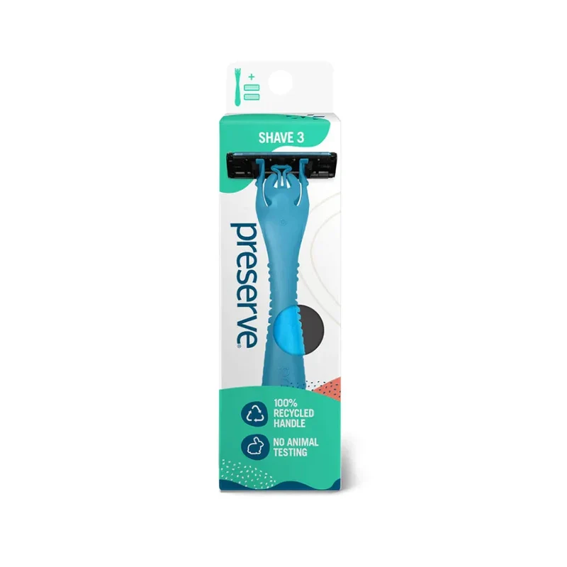 Rasoir Triple Lames avec Recharge 100% Plastique Recyclé