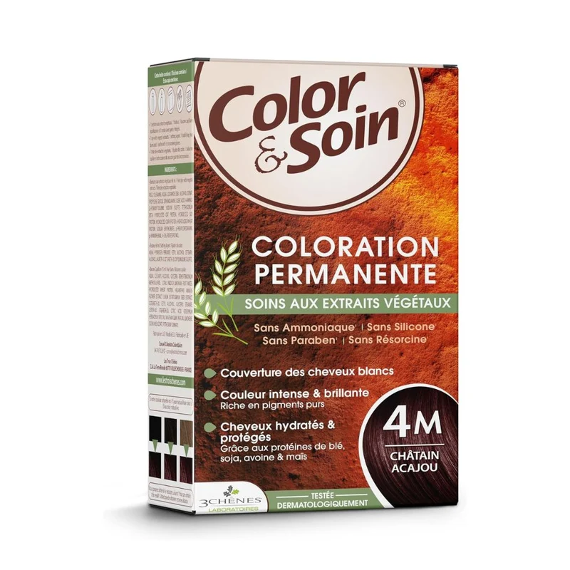 Coloration Permanente Color & Soin Châtain Acajou