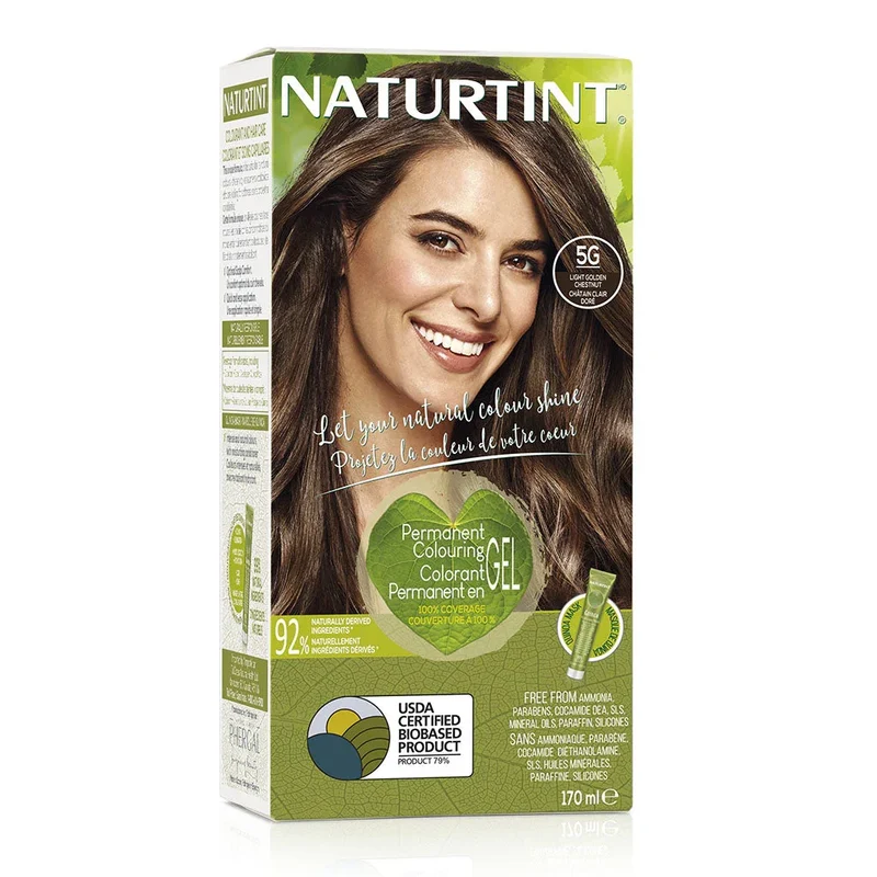 Colorant Permanent Gel Châtain Clair Doré