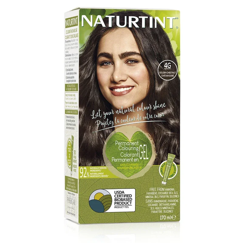 Colorant Permanent Gel Châtain Doré