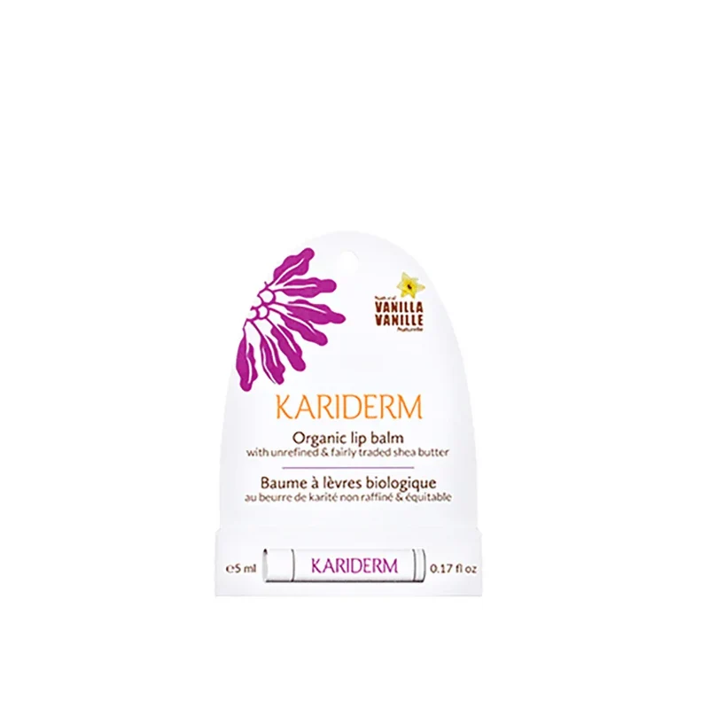 Baume à Lèvres Biologique Beurre de Karité Vanille Naturelle