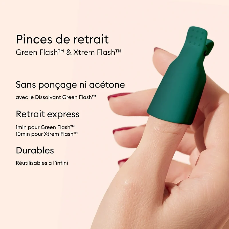 Pinces de retrait vernis Green Flash