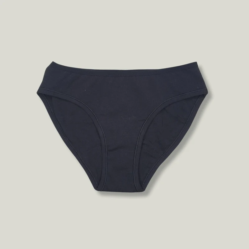 Culotte menstruelle en coton bio noire