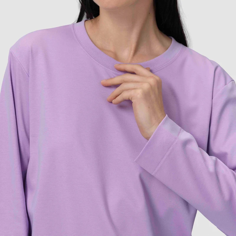Sophie Long Sleeve Tee - Quiet Lavender