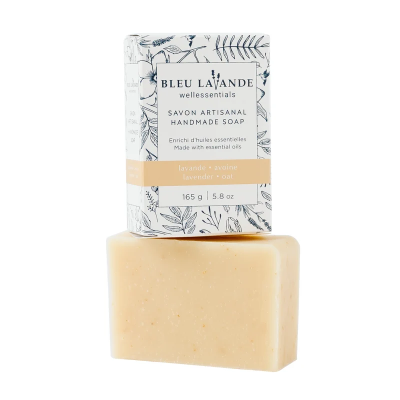 Savon artisanal exfoliant lavande-avoine