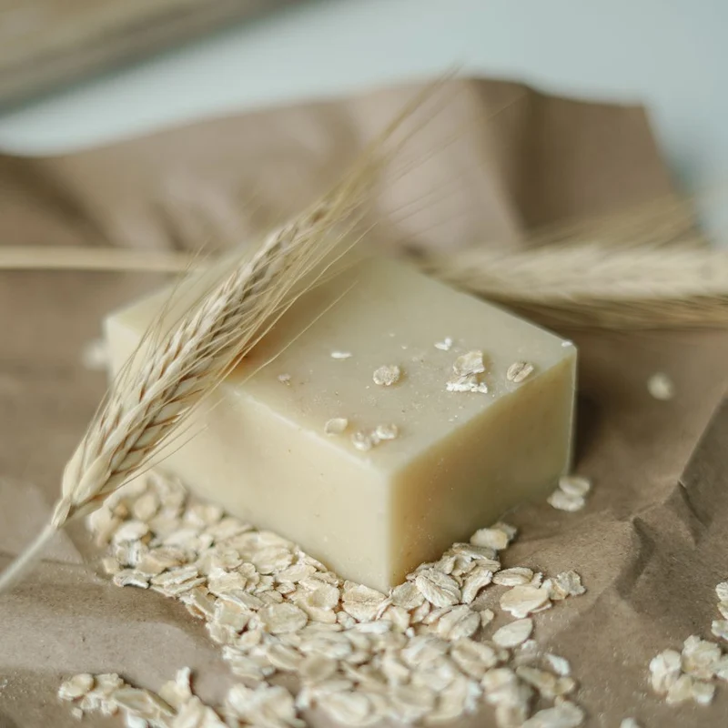 Savon artisanal exfoliant lavande-avoine