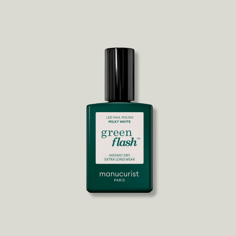 Vernis semi-permanents Green Flash LED - Milky White