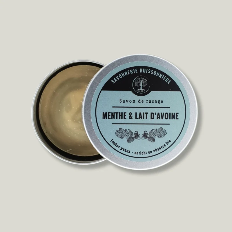 Savon de rasage en pot - Menthe & Lait d'avoine