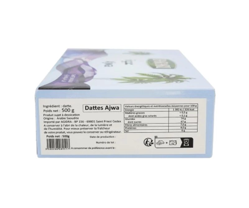 Dattes Ajwa 500g – Walima | Premium, Authentiques & 100% Naturelles
