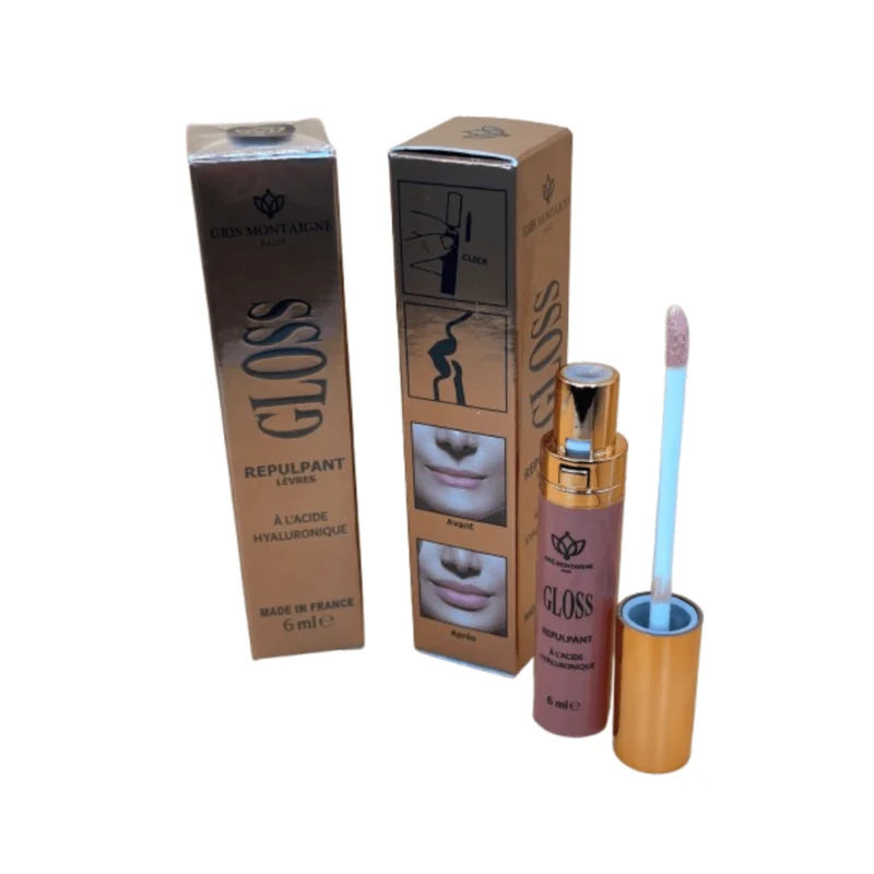 Gloss Repulpant Lèvres Gris Montaigne – Acide Hyaluronique 6ml